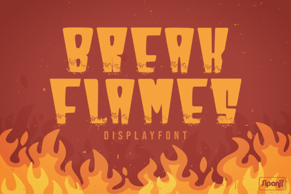 Break Flames: A Bold Display Font for Handmade Creations