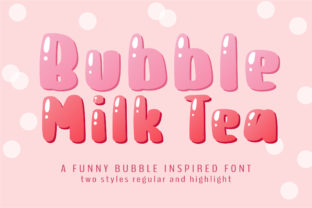 Bubble Milk Tea Font for Handmade Creations