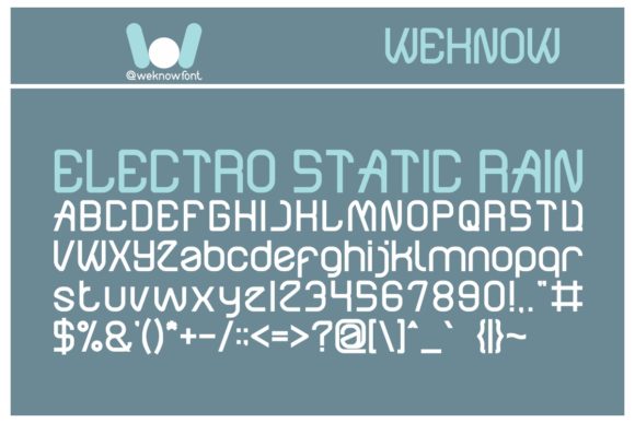 Electro Static Rain: A Futuristic Font for Modern Branding