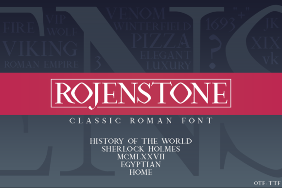 Rojenstone: A Classic Serif Font for Modern Branding